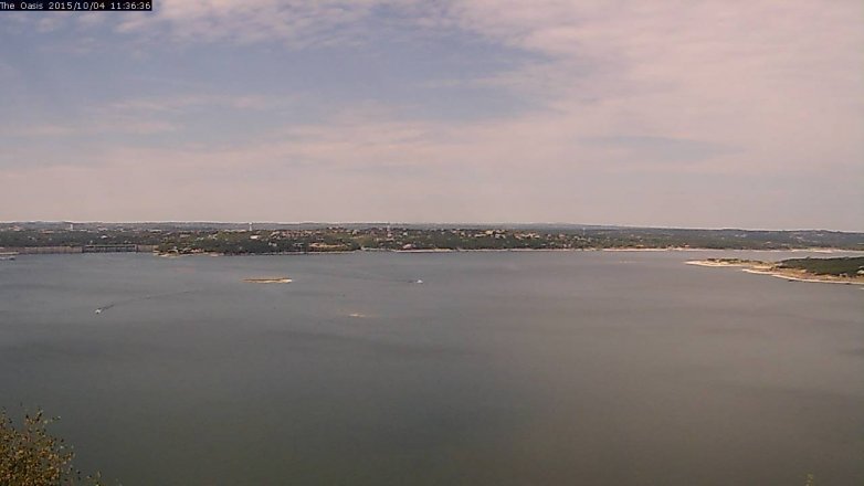 Lake Travis webcam, October 4, 2015 10:45 AM CT