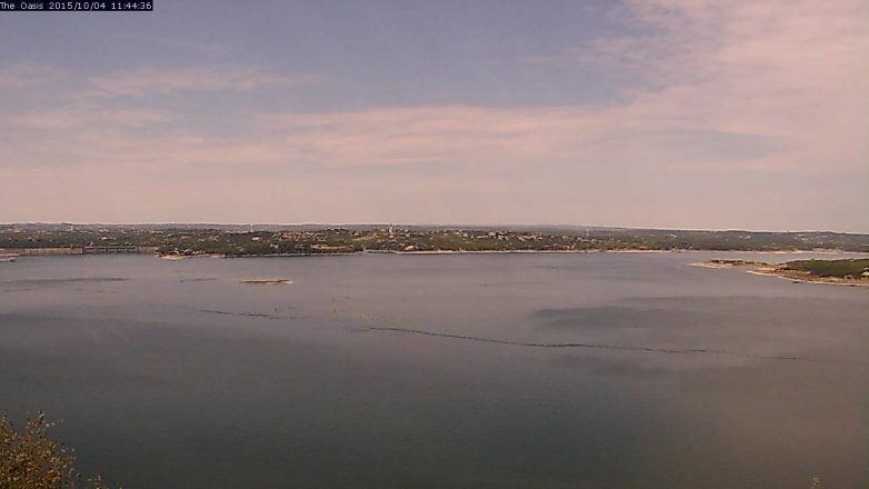 Lake Travis webcam, October 4, 2015 10:50 AM CT