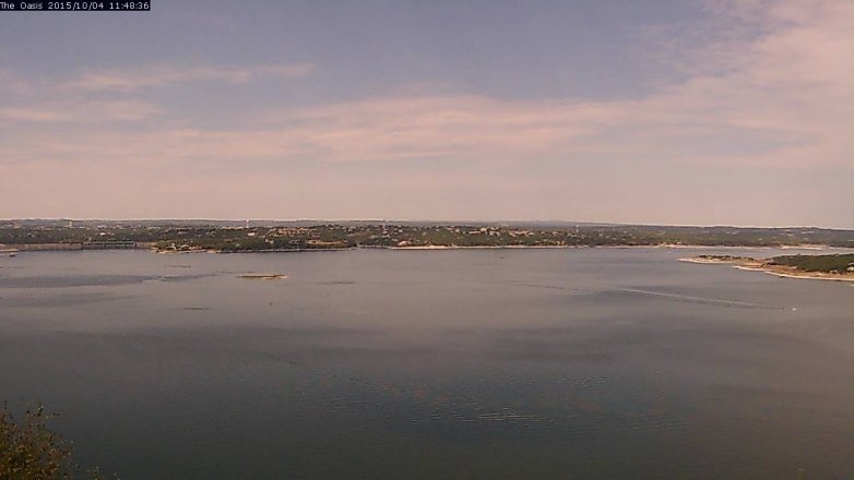 Lake Travis webcam, October 4, 2015 10:55 AM CT