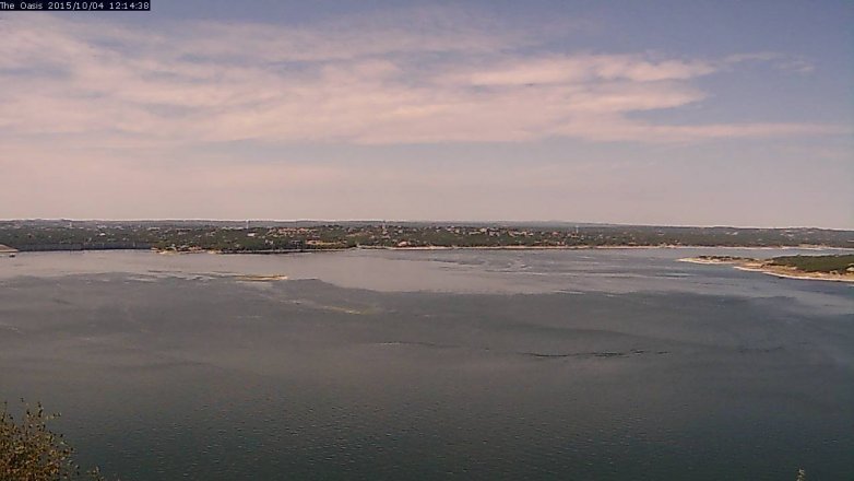 Lake Travis webcam, October 4, 2015 11:20 AM CT