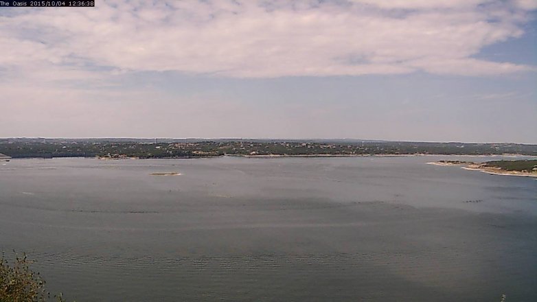 Lake Travis webcam, October 4, 2015 11:40 AM CT
