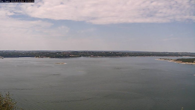Lake Travis webcam, October 4, 2015 11:55 AM CT