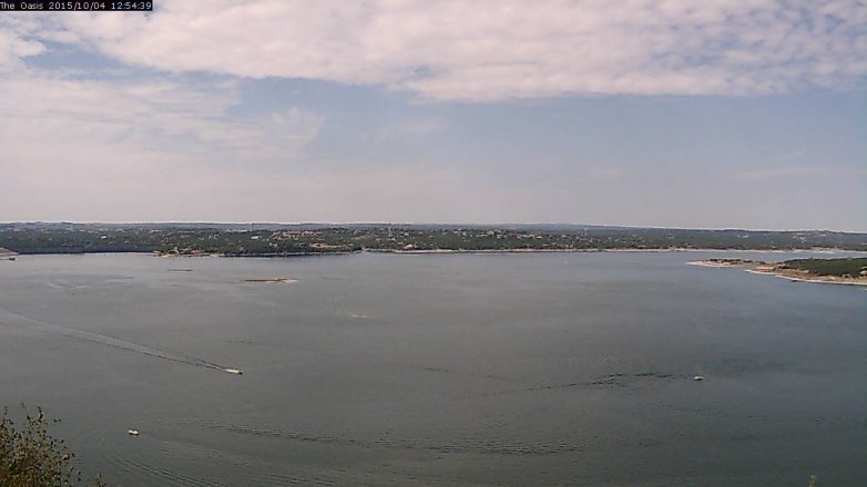 Lake Travis webcam, October 4, 2015 12:00 PM CT