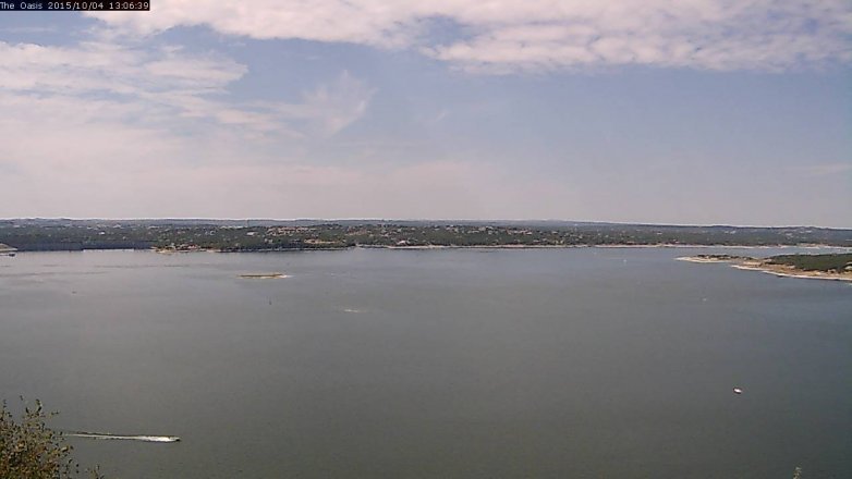 Lake Travis webcam, October 4, 2015 12:10 PM CT