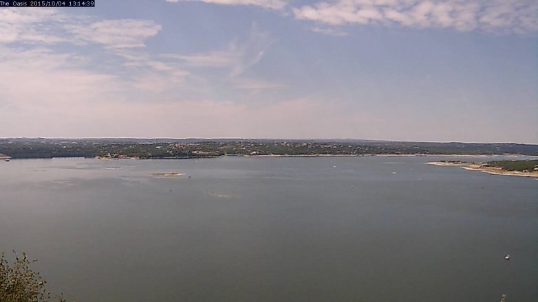 Lake Travis webcam, October 4, 2015 12:20 PM CT