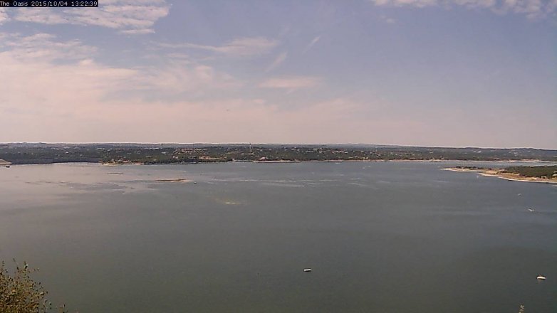Lake Travis webcam, October 4, 2015 12:30 PM CT