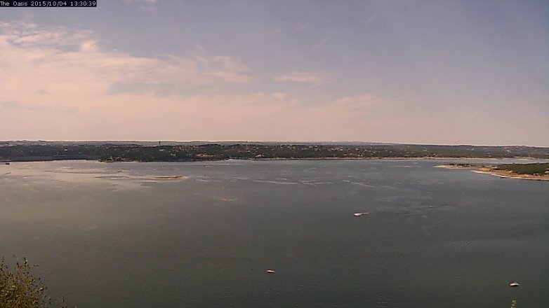 Lake Travis webcam, October 4, 2015 12:35 PM CT