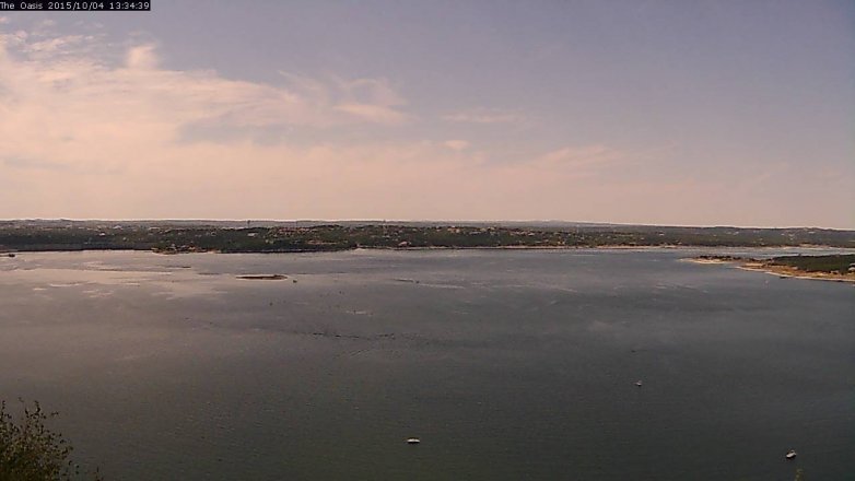 Lake Travis webcam, October 4, 2015 12:40 PM CT