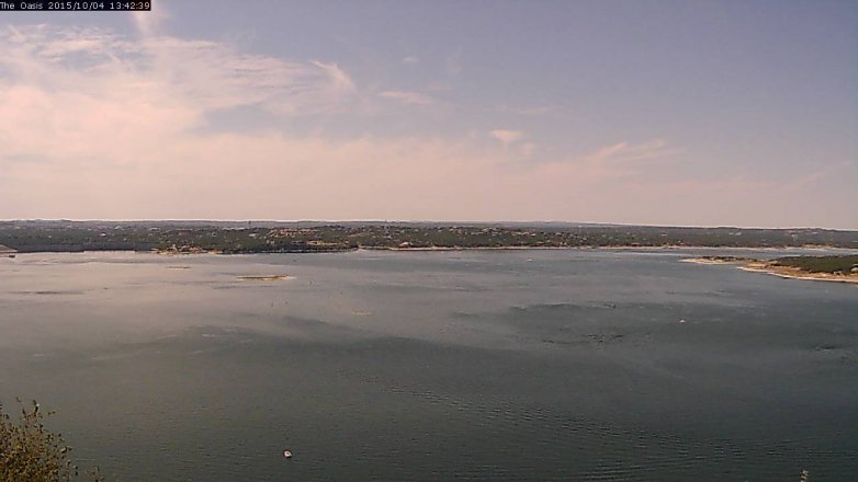 Lake Travis webcam, October 4, 2015 12:50 PM CT