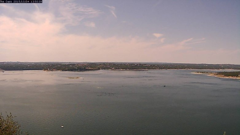 Lake Travis webcam, October 4, 2015 12:55 PM CT