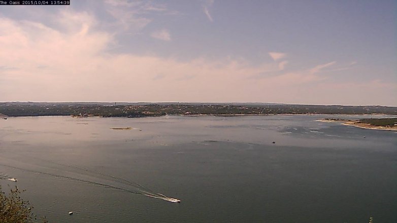 Lake Travis webcam, October 4, 2015 1:00 PM CT