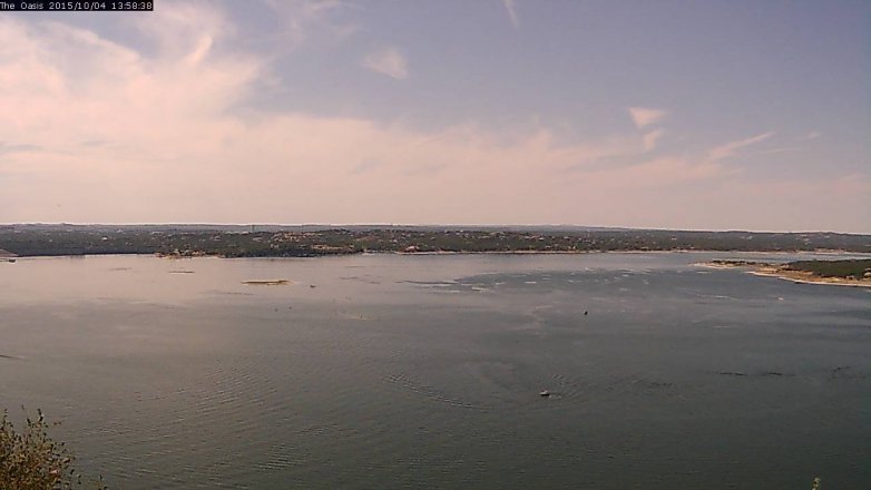 Lake Travis webcam, October 4, 2015 1:05 PM CT