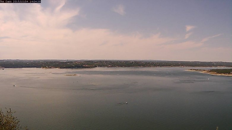 Lake Travis webcam, October 4, 2015 1:10 PM CT