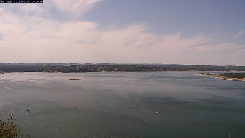 Lake Travis webcam, October 4, 2015 1:25 PM CT