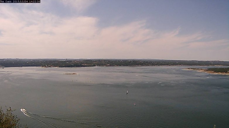 Lake Travis webcam, October 4, 2015 1:30 PM CT