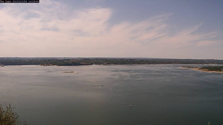 Lake Travis webcam, October 4, 2015 1:35 PM CT