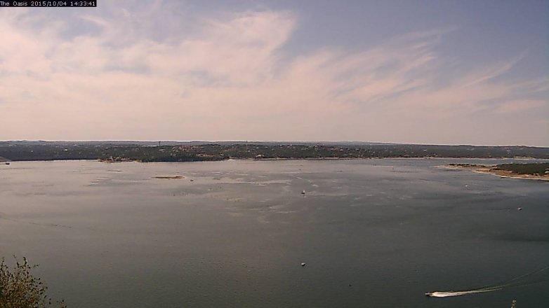 Lake Travis webcam, October 4, 2015 1:40 PM CT