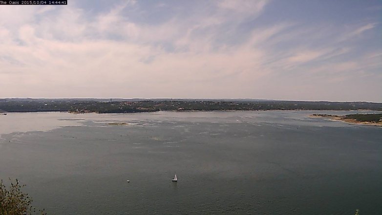 Lake Travis webcam, October 4, 2015 1:50 PM CT