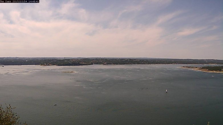 Lake Travis webcam, October 4, 2015 1:55 PM CT