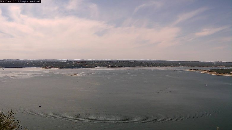 Lake Travis webcam, October 4, 2015 2:00 PM CT