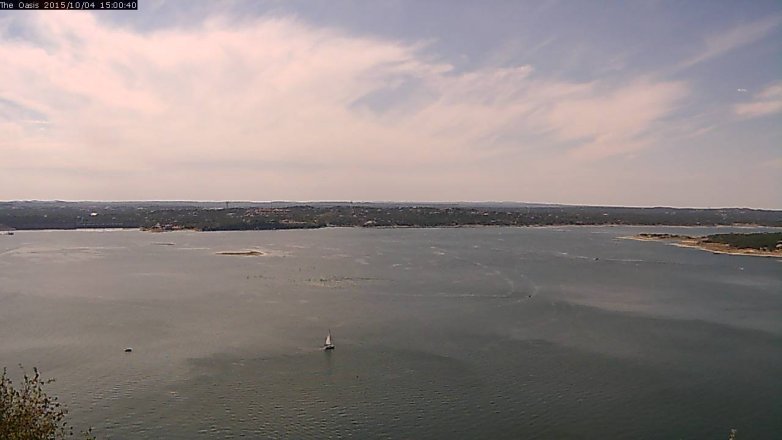 Lake Travis webcam, October 4, 2015 2:05 PM CT