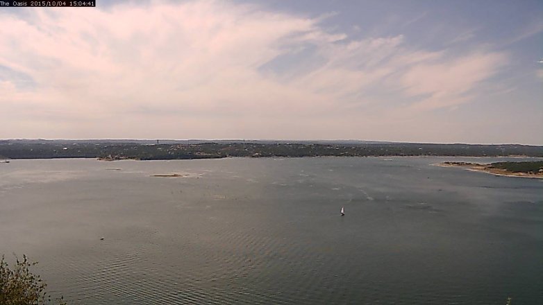 Lake Travis webcam, October 4, 2015 2:10 PM CT