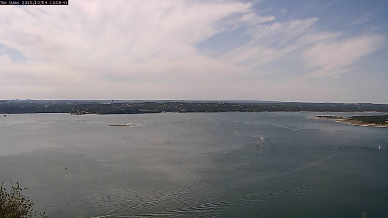 Lake Travis webcam, October 4, 2015 2:15 PM CT