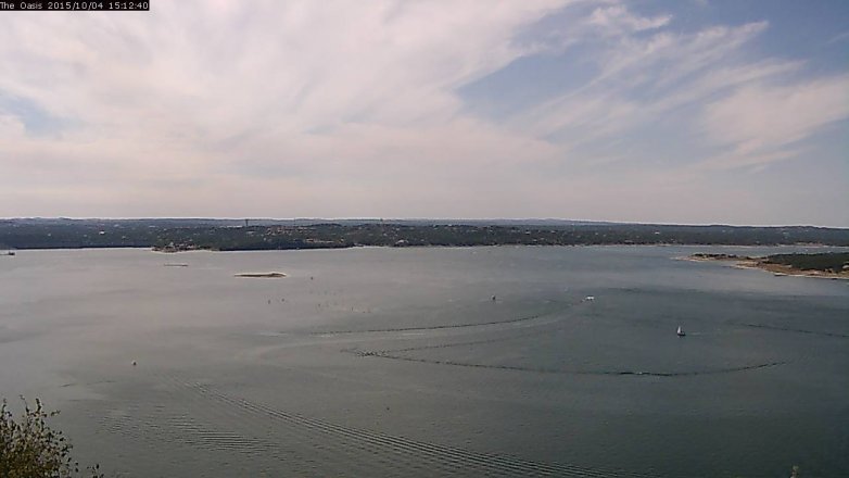 Lake Travis webcam, October 4, 2015 2:20 PM CT