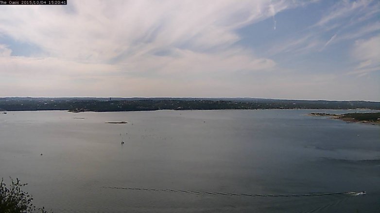 Lake Travis webcam, October 4, 2015 2:25 PM CT