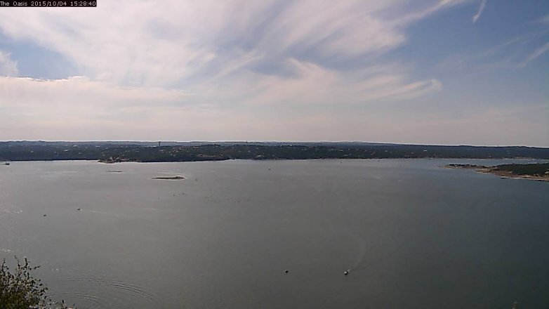 Lake Travis webcam, October 4, 2015 2:35 PM CT