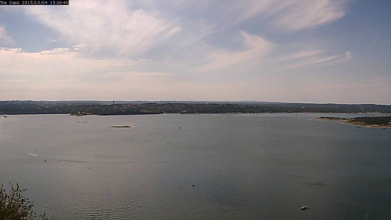 Lake Travis webcam, October 4, 2015 2:45 PM CT