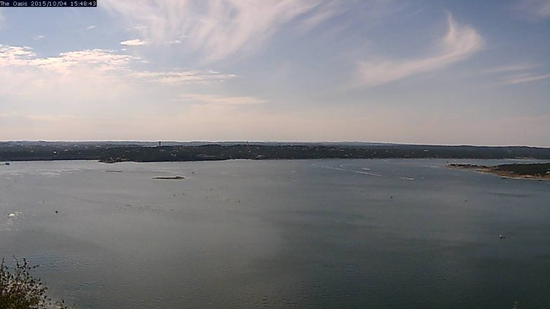 Lake Travis webcam, October 4, 2015 2:55 PM CT