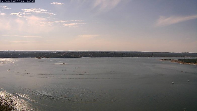 Lake Travis webcam, October 4, 2015 3:05 PM CT