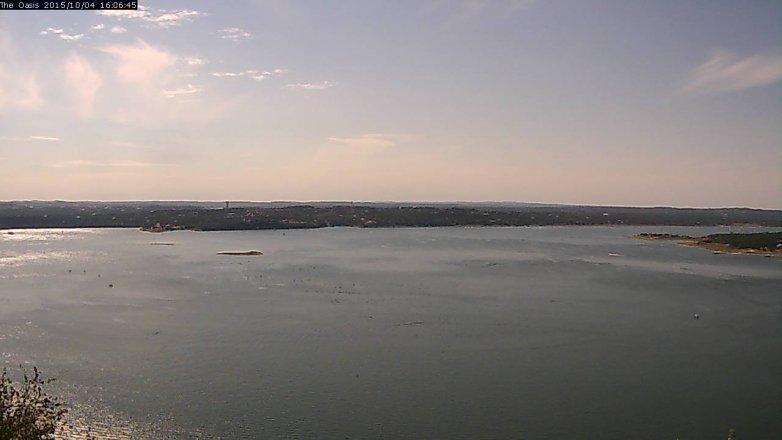 Lake Travis webcam, October 4, 2015 3:15 PM CT