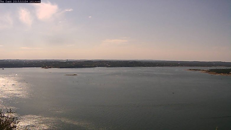 Lake Travis webcam, October 4, 2015 3:20 PM CT