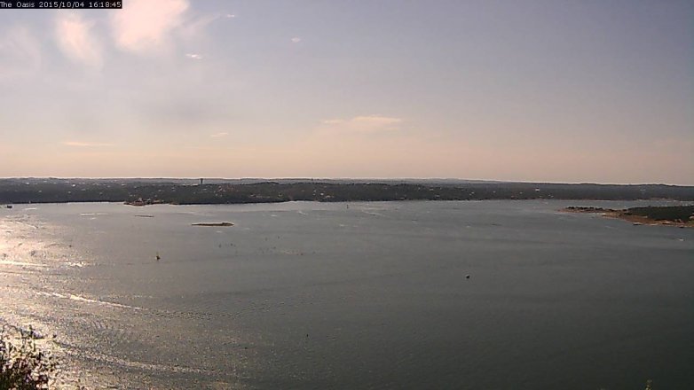 Lake Travis webcam, October 4, 2015 3:25 PM CT