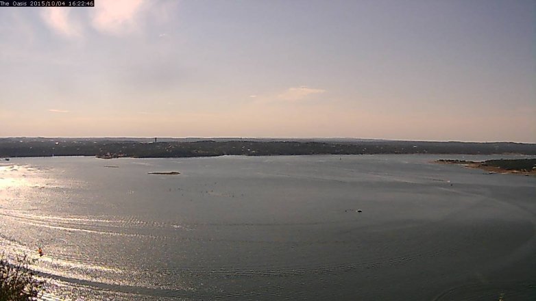 Lake Travis webcam, October 4, 2015 3:30 PM CT
