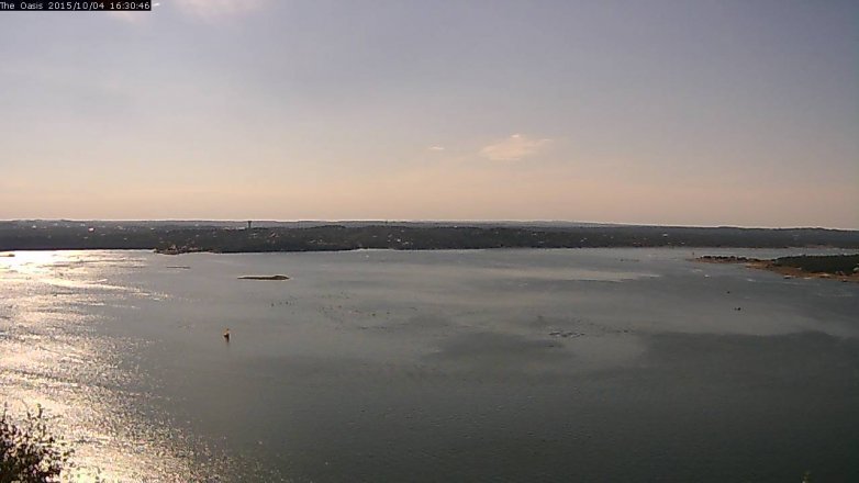 Lake Travis webcam, October 4, 2015 3:35 PM CT