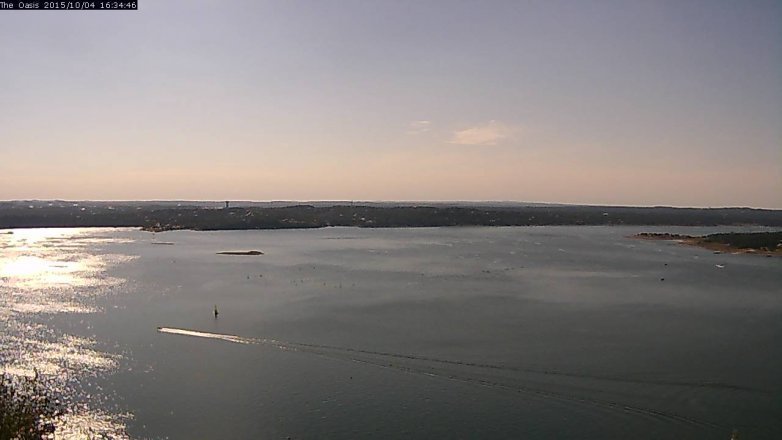 Lake Travis webcam, October 4, 2015 3:40 PM CT
