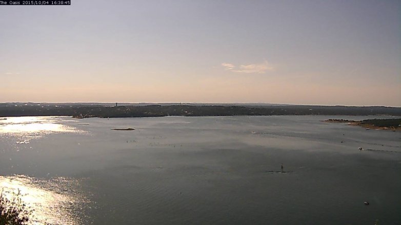 Lake Travis webcam, October 4, 2015 3:45 PM CT