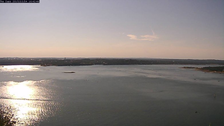 Lake Travis webcam, October 4, 2015 3:50 PM CT