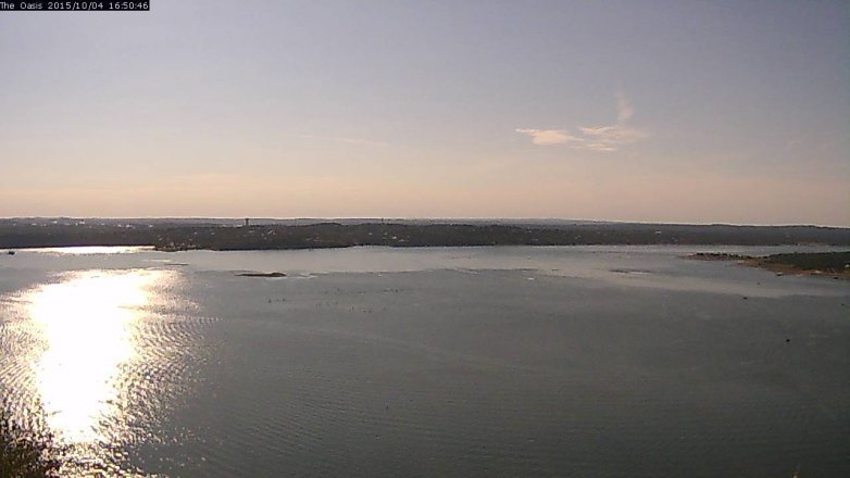 Lake Travis webcam, October 4, 2015 3:55 PM CT