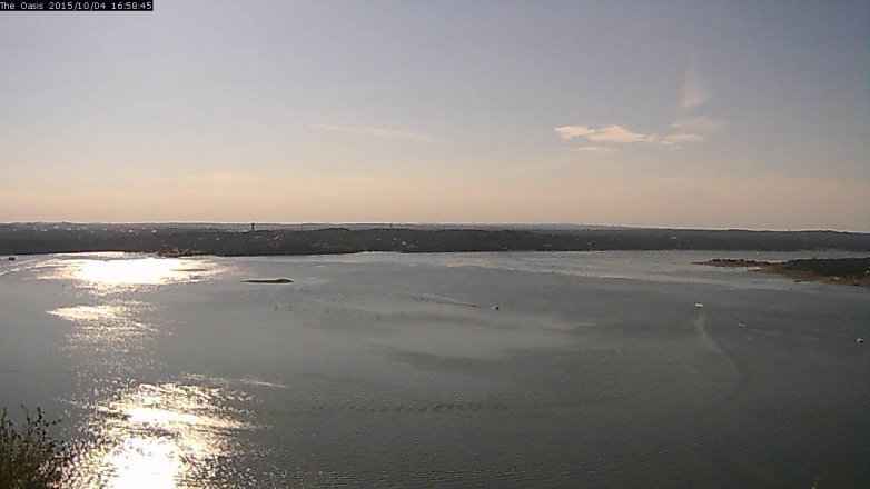 Lake Travis webcam, October 4, 2015 4:05 PM CT
