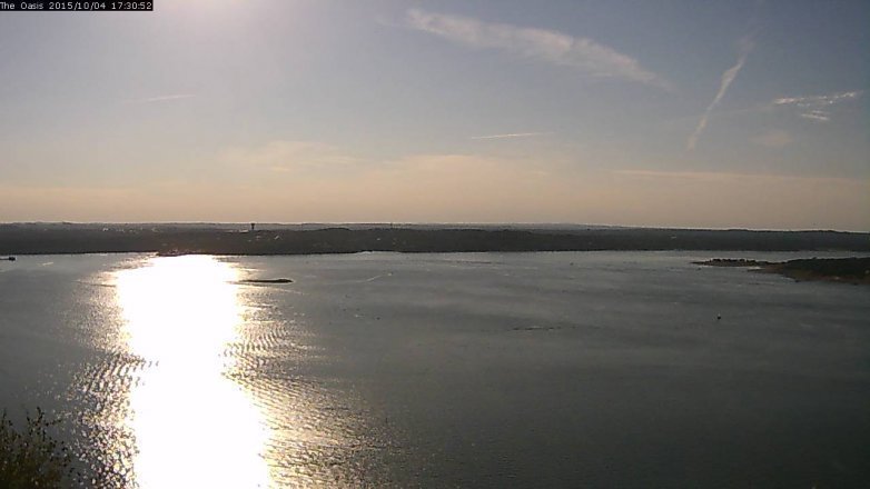 Lake Travis webcam, October 4, 2015 4:35 PM CT