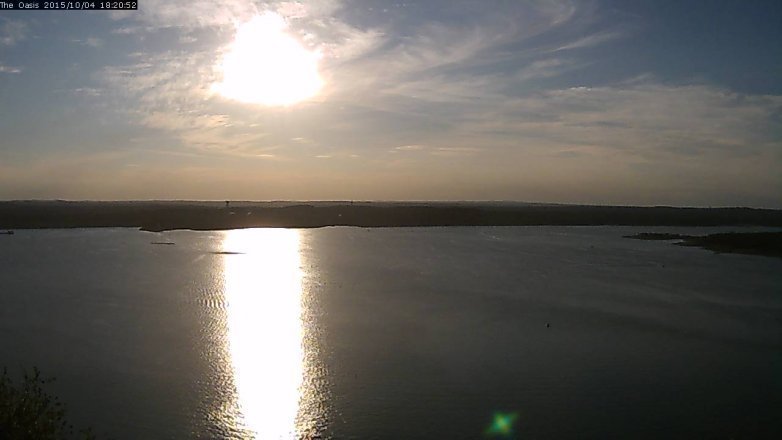 Lake Travis webcam, October 4, 2015 5:25 PM CT