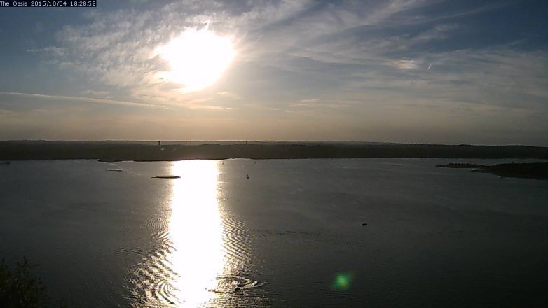 Lake Travis webcam, October 4, 2015 5:35 PM CT