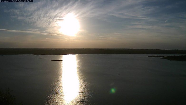Lake Travis webcam, October 4, 2015 5:45 PM CT
