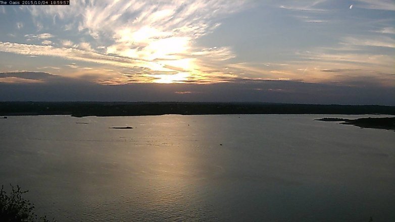 Lake Travis webcam, October 4, 2015 6:05 PM CT