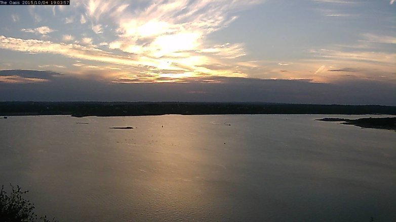 Lake Travis webcam, October 4, 2015 6:10 PM CT