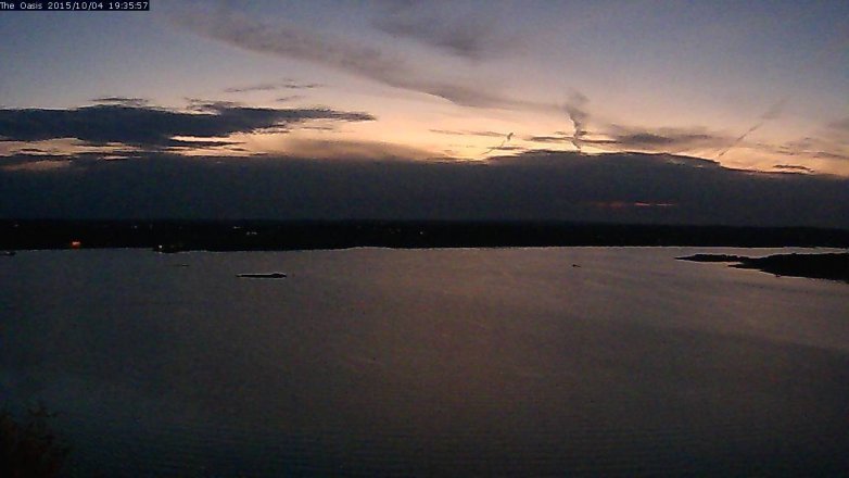 Lake Travis webcam, October 4, 2015 6:40 PM CT